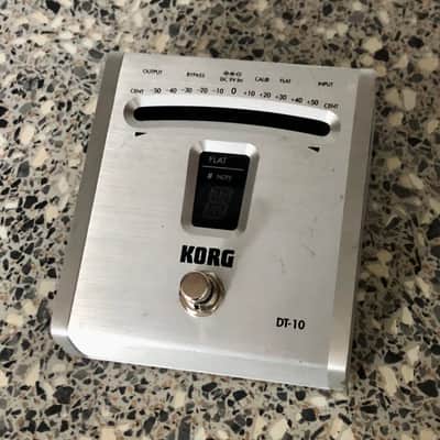 Korg DT-10 Chromatic Pedal Tuner 2000s - Silver image 2