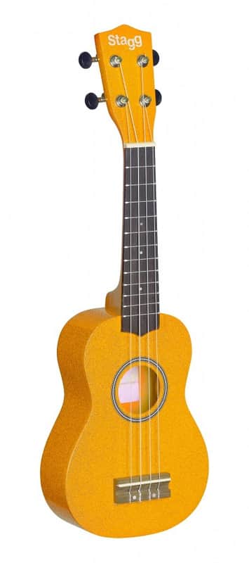 Stagg US-LEMON Soprano Ukulele with Gig Bag in a Great Lemon Yellow Finish image 1
