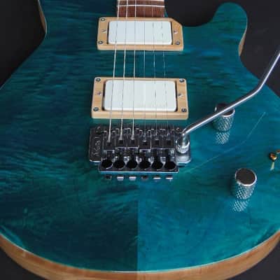 Casper Guitar Technologies Z-Series 24 Fret 2016 - Custom Aqua Flame Maple image 1