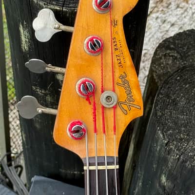 Fender Jazz Bass  1960 - ultra rare & original Stack Knob in an Olympic White Custom Color ! image 7