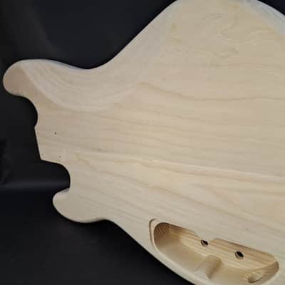 Unfinished Ash P/J bass guitar body - fits fender necks J2514 image 5