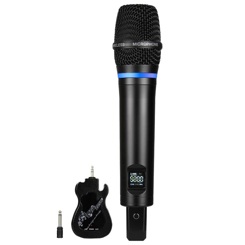 Reverberation Wireless Microphone One Tow Two Outdoor Conference Stage Home Karaoke Magic Sound Card Wireless Microphone image 1