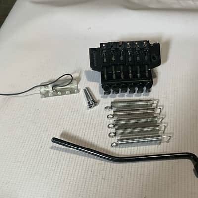 2000's Ibanez Logo Series Licensed Black Floyd Rose Double Locking Tremolo Bridge image 1
