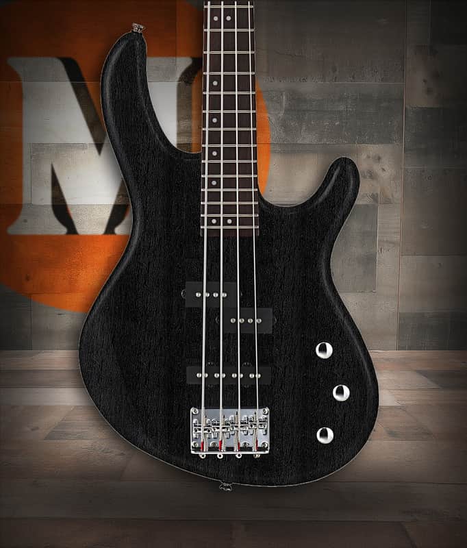 Cort Action PJ Bass Guitar - Open Pore Black image 1