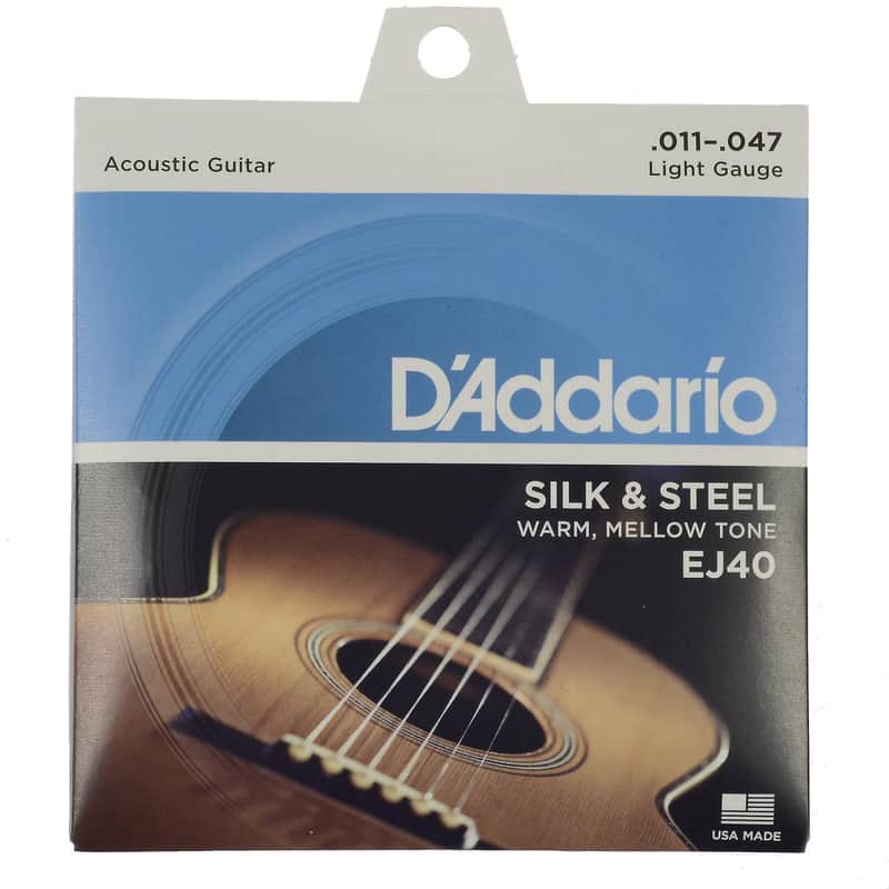 D'Addario EJ40 Silk & Steel Folk Guitar Strings image 1