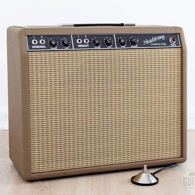 Headstrong Amplifiers Corduroy 1x12 Brown Panel Deluxe-Style Boutique Hand-Wired Tube Amp w/ Cover image 1