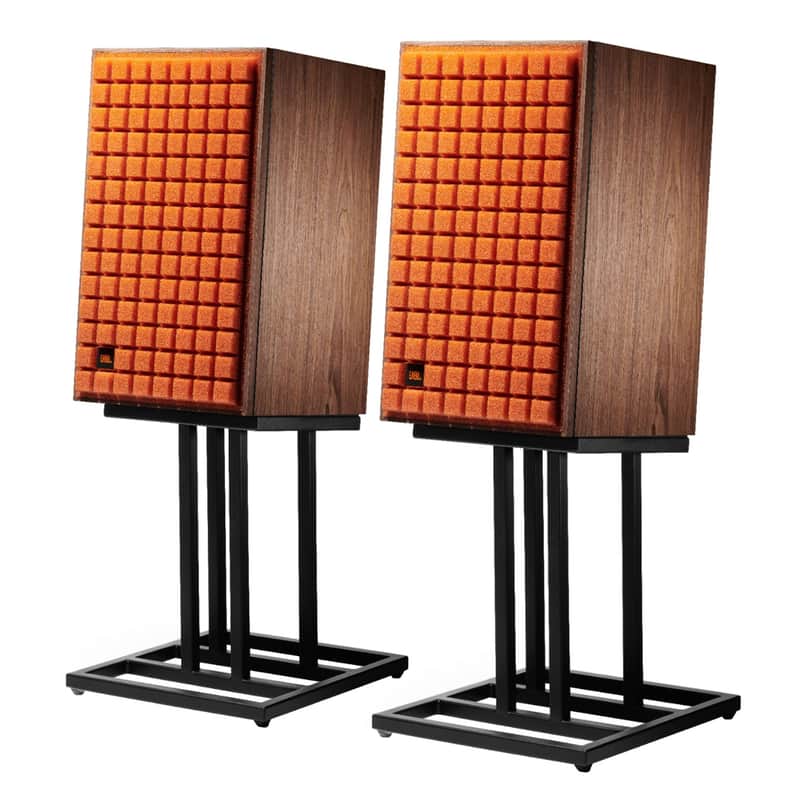 JBL: L82 Classic MKII Passive 8" Speakers - Pair Orange + Stand Bundle image 1