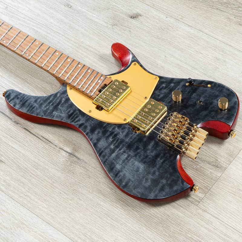 Ibanez MGFM10 Manuel Gardner Fernandes Headless Multi-Scale Guitar, Obsidian Black Low Gloss image 1