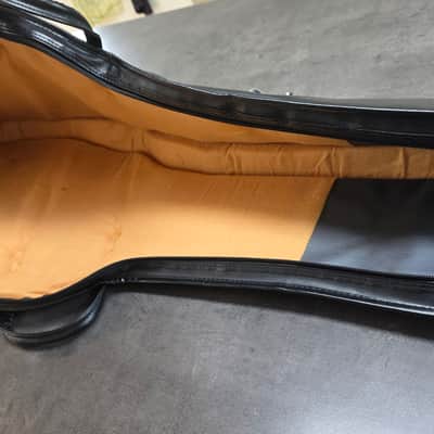 ESP Gig Bag Soft Case Premium Leather Vinyl 80s to early 90s Black from Custom Shop guitar. Fits reverse headstock as well. All Super Stratocaster and Telecaster bodies fit. image 8
