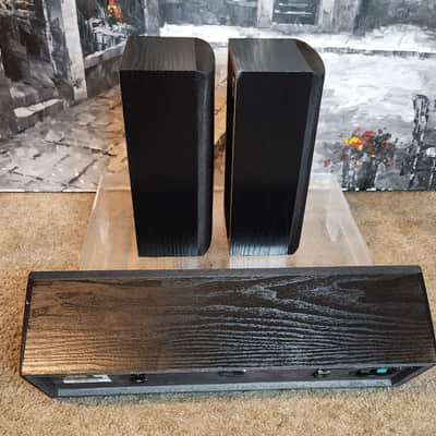 Onkyo Onkyo SKR-590 and SKC-591N rear satilites & Center Channel 90s  - Black image 3