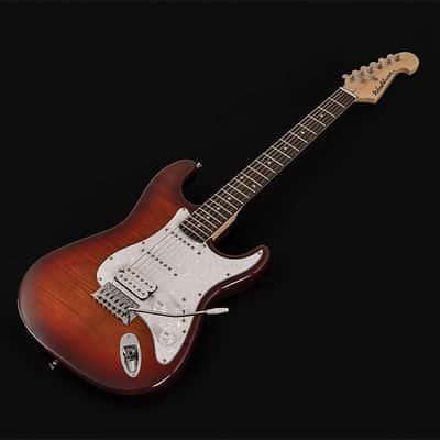 Washburn SFDSB Deluxe Sonamaster Double Cut Solid Body Flame Maple Top Maple Bolt-on Maple Neck 6-String Electric Guitar image 10