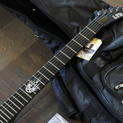 2018 ESP LTD STATIC-600V Wayne Static X Electric Guitar Flying V Gun Metal Blue + Gig Bag image 3