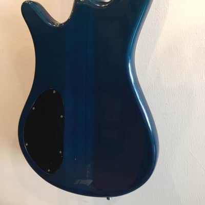 Spector NS-2B 4 string bass Neck Thru design 1980's Trans Blue image 12