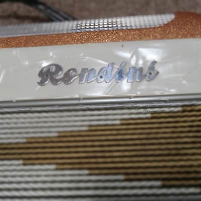 COPPER AND WHITE RONDINI PIANO ACCORDION 120 BUTTONS image 1