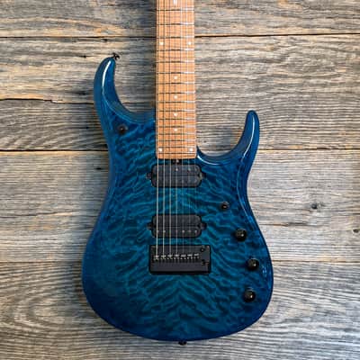 Ernie Ball Music Man JP15 7-String Electric Guitar - Ultramarine Quilt image 1