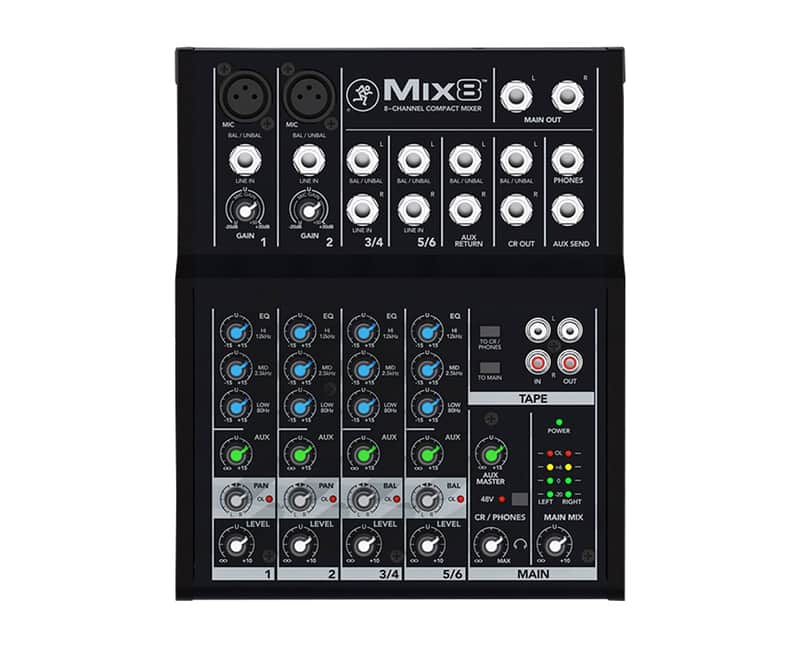 Mackie Mix8 8-Channel Compact Live Studio Mixer PROAUDIOSTAR image 1