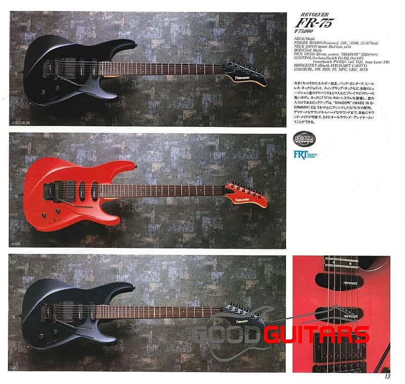 Fernandes FR-75 1991-1993 Black | Reverb Australia