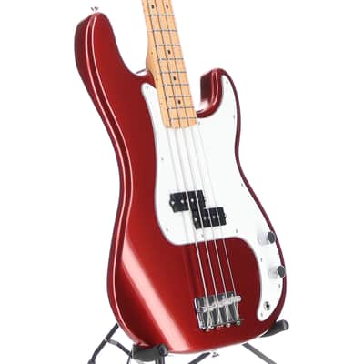 Fender Certified Pre-Owned Standard Precision Bass, Maple Fingerboard, White Pickguard, Candy Cola (O7) (13416) image 3