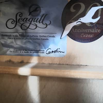 Seagull Godin 20th Anniversary Dreadnought Acoustic Guitar w/ Chainsaw Foam Fort Case image 13