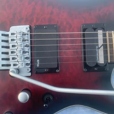 Schecter Hellraiser C-1 FR S Sustainiac 2014 - 2017 - Purple Burst Quilt image 6