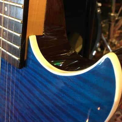 Rare ESP Eclipse SA - TL-6 Style Blue Trans Flamed Maple Semi Hollow Made in Japan MIJ image 6