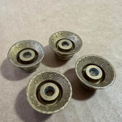 Gibson Vintage 1967 Gold Reflector Knobs Les Paul ES-335 330 175 1968 1969 1970 image 5