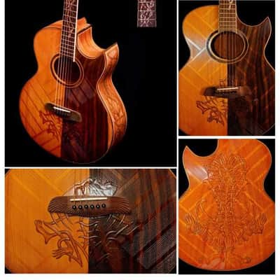 Blueberry Handmade Acoustic Guitar Grand Concert image 7