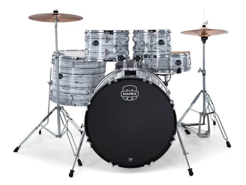MAPEX IT CM5044FTCFI COMET FUSION 5 PEZZI WHITE MARBLEWOOD CON HARDWARE E PIATTI image 1