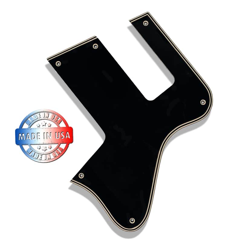 5 ply Black/Cream WIDE BEVEL Pickguard for Gibson Les Paul Special Double Cut Reissue & VOS image 1
