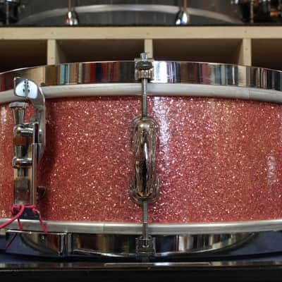 1960s Slingerland 5.5x14 Special Student Model Snare Drum in Sparkling Pink Pearl image 4