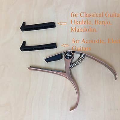 Haze DC06 Top Grade Zinc Alloy Acoustic/Classical Guitar Capo,Bronze+3 Free Picks image 2