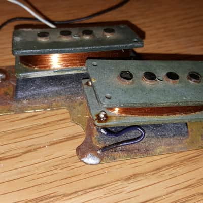 Vintage 1971 Fender Precision Bass Pickups - 1970's P Bass Gray Bottom Pickup image 3