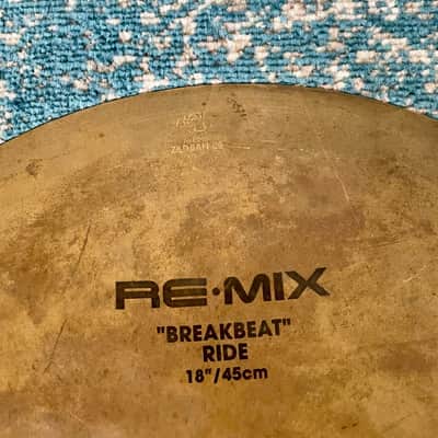 24 YEARS OLD 18” Zildjian REMIX BREAKBEAT Ride w 3 Original Rivets 1655g image 2