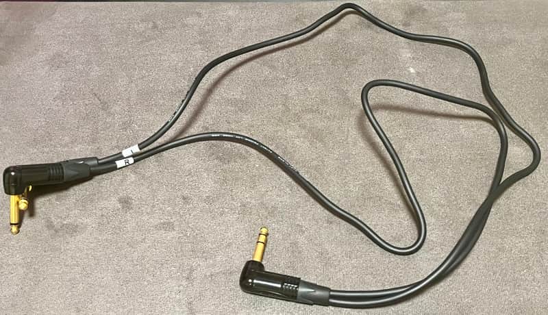 Mogami 1/4” Male TRS to Dual 1/4” Male TS Right Angle image 1