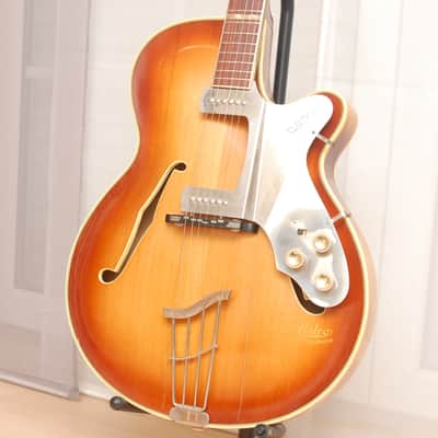 Astro solid and fully carved Semi Acoustic – 1960s German Vintage Archtop Jazz Guitar image 1