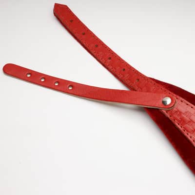 Accordion Shoulder Strap Boppola - Red on Red (Embosed) image 3