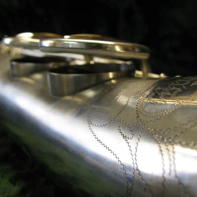 Rare Buescher True Tone "Stritch" Straight Alto Saxophone 1926 Silver Plated image 2