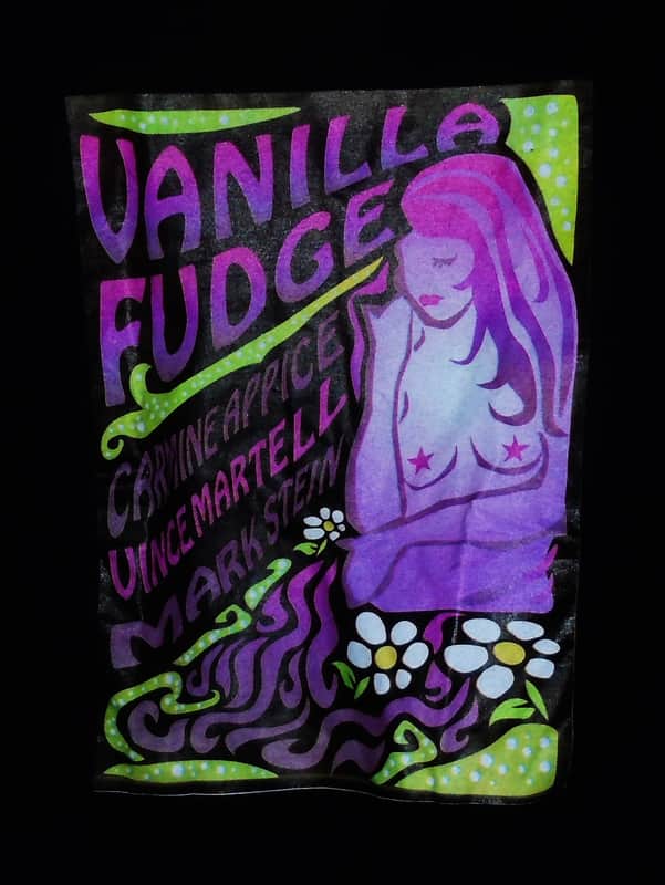 vanilla fudge girl logo 2000s M woman tee - carmine appice drums hard rock & roll r&b tim bogart image 1