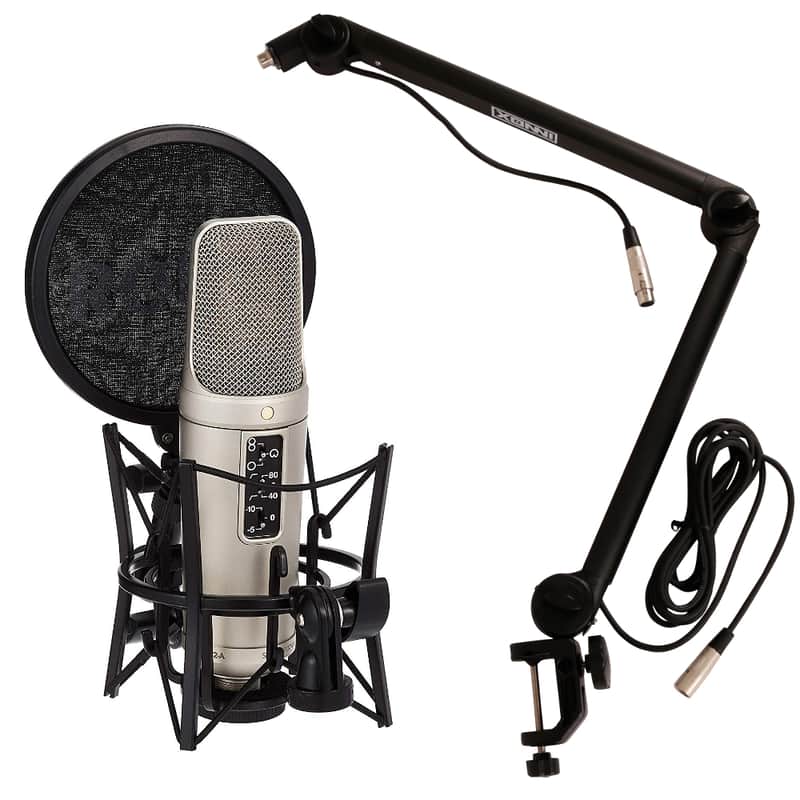 Rode NT2 A large-diaphragm condenser microphone with broadcast arm image 1