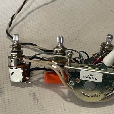 2000's Fender Upgraded Stratocaster Guitar Electronics Wiring Harness Seymour Duncan Liberator, Orange Drop Capacitor image 16