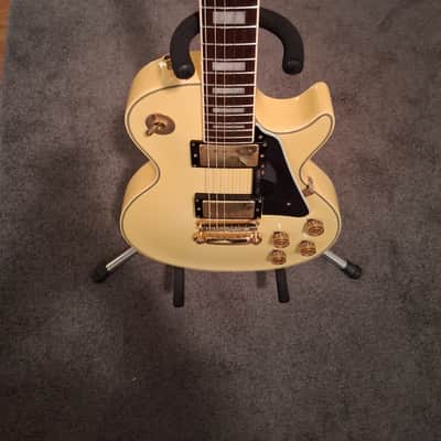 Burny Burny Randy Rhodes Les Paul Custom Mid 1980's - Aged white image 8