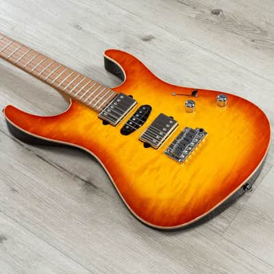 Suhr Custom Modern HSH Guitar, 5A Roasted Birdseye Maple Fretboard, Curly Maple Top, Suhr Burst image 1