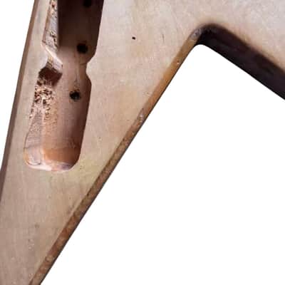 HH Mahogany Wood DIY Project Guitar Flying V Style Body image 2