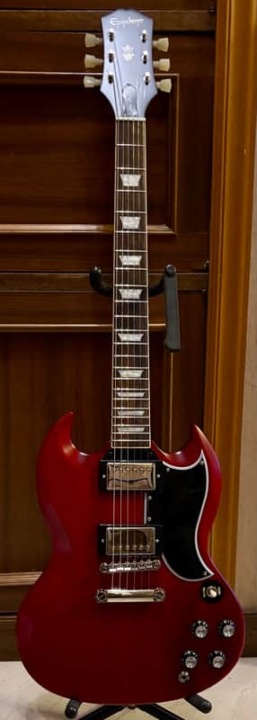 Epiphone Inspired by Gibson Custom SG ‘61 Les Paul Aged Cherry with case 2022 - Aged Cherry image 1
