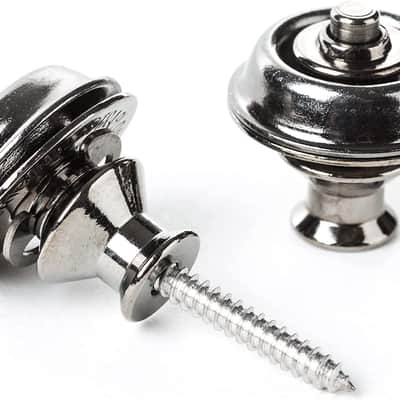 Dunlop SLS1036BN Straplok Dual Design Strap Retainer System Black Nickel image 1