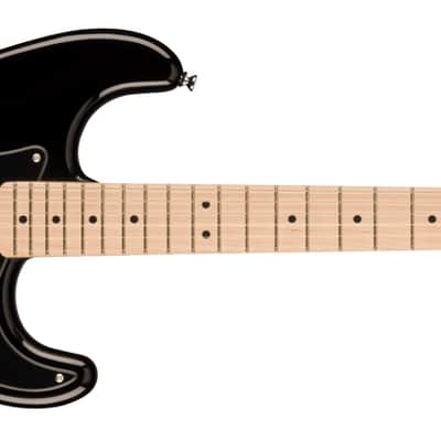 Squier Sonic Stratocaster HSS, Maple Fingerboard, Black Pickguard, Black image 3