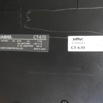 Casio CT-670 Tone Bank 61-Key Keyboard 1990s - Black image 6