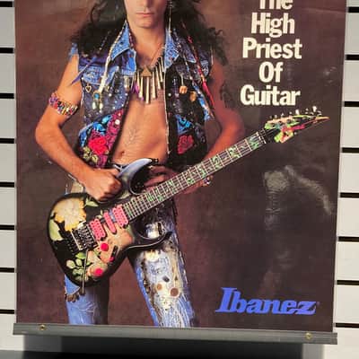 Steve Vai Jem Floral Guitar Ibanez Dealer Laminated Double Sided Poster image 1
