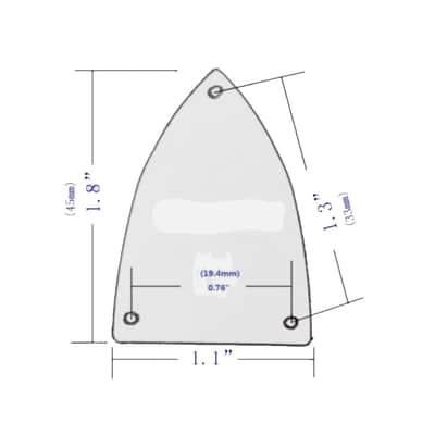 BC Rich Truss Rod Cover Black Matte fits Most BC Rich guitars & Other Guitars with 3 hole Triangle image 3