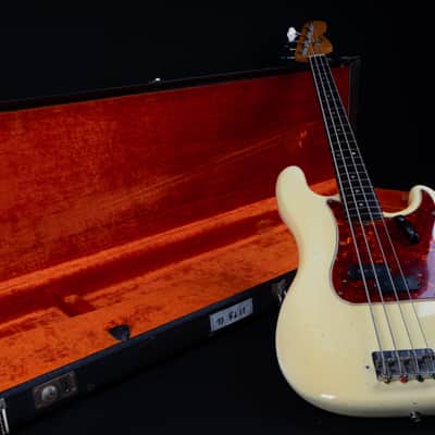 1965 Fender Precision Bass with Rosewood Fretboard - Olympic White image 13